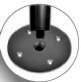 Superfix XSS404B Soporte tipo poste para subwoofer y cabina rosca M20