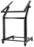 Superfix XMXS102B-1212U Mesa rack metálica de 2 espacios inclinable 45° con ruedas