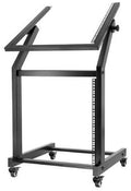Superfix XMXS102B-0912U Mesa rack metálica de 2 espacios inclinable 45° con ruedas