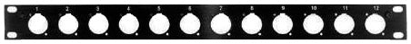 Superfix XRD161B Panel para rack 1U de 12 montajes