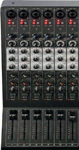 Prophonic LN-8 Mezclador de 8 canales con efectos DSP, USB y Bluetooth