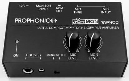 Prophonic MA-400 Amplificador de audífonos para monitoreo personal con entrada XLR