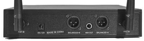 Prophonic FUP-205 UHF Micrófono inalámbrico doble de mano metálico con maletín
