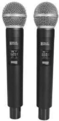 Prophonic FUP-208 UHF Micrófono inalámbrico doble de mano metálico con maletín