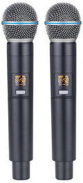 Prophonic FU-003D Micrófono inalámbrico doble UHF de mano metálico