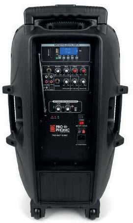 Prophonic PRO-BAT12 MIC Cabina recargable 12 pulgadas con 2 micrófonos inalámbricos 1200 W