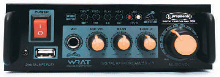 Prophonic D-05-20W Amplificador karaoke con USB y FM 110 V / 12 V