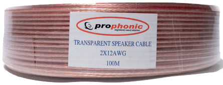 Prophonic ZSE-12 TC Cable transparente trenzado para audio monofónico rollo 100 m