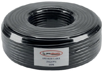 Prophonic ZSE-2X12 Cable encauchetado para audio monofónico negro rollo 100 m